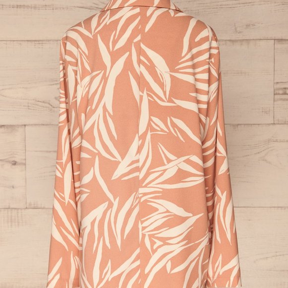 NWT Lush Dusty Rose Palm Leaf Blazer - Picture 6 of 11